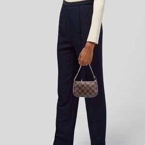 Louis Vuitton Damier Ebene Mini Pochette Top Handle Bag
